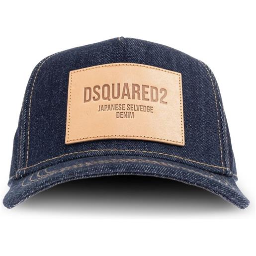 DSQUARED2 cappello da baseball denim - blu