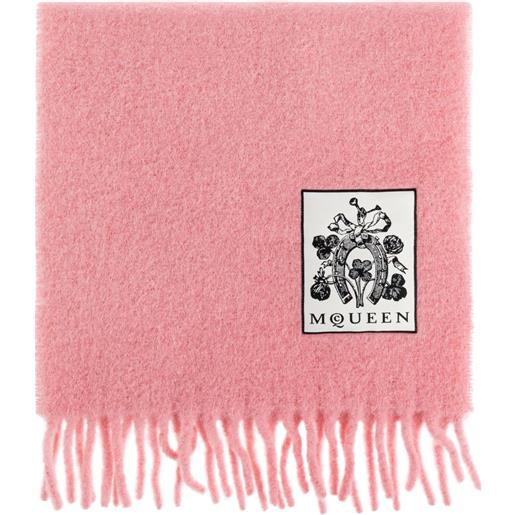 Alexander McQueen sciarpa in misto lana - rosa