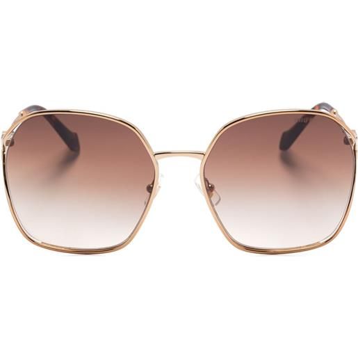 Miu Miu Eyewear occhiali da sole squadrati - oro
