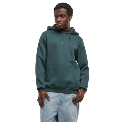 Build Your Brand by162-ultra heavy cotton box hoody, felpa con cappuccio uomo, blu berillo, m