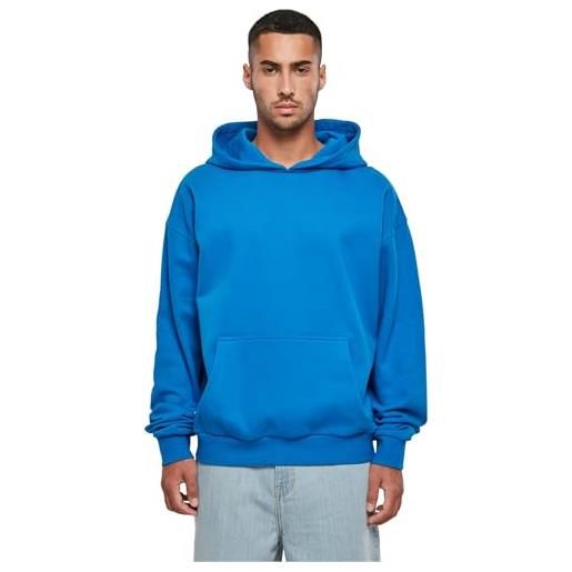 Build Your Brand by162-ultra heavy cotton box hoody, felpa con cappuccio uomo, blu berillo, xxl