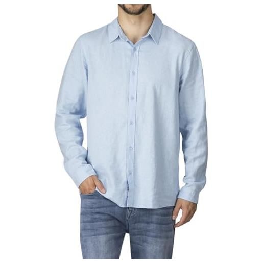 Camicia Hawaiana Uomo Maniche Lunghe | Stampa Floreale Estiva | Colletto Cubano | Casual