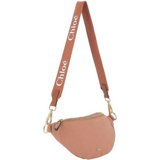 Chloé Kids marsupio con logo - arancione