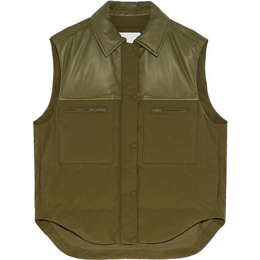 Yves Salomon gilet imbottito - verde