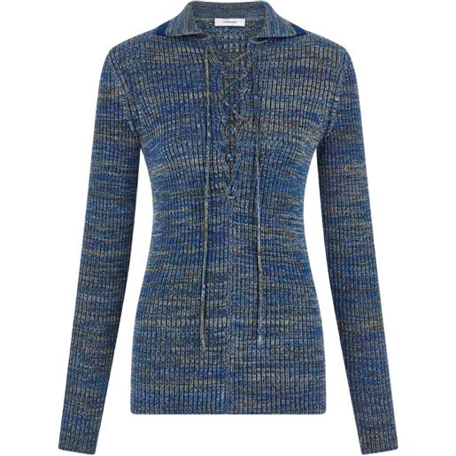 Ferragamo top in maglia - blu
