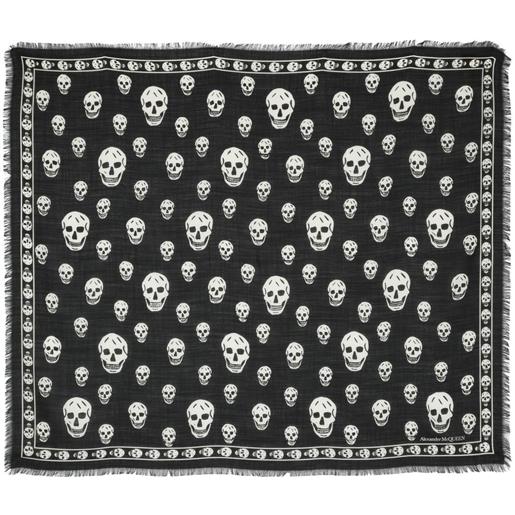 Alexander McQueen sciarpa con stampa - nero