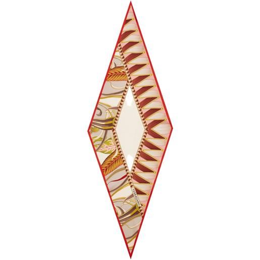 Ferragamo sciarpa a triangolo con stampa grafica - rosa