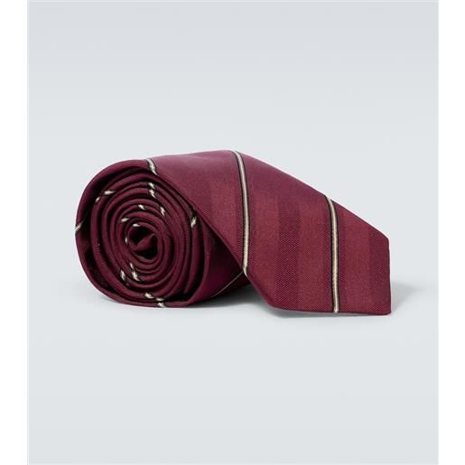 Brunello Cucinelli cravatta in seta a righe