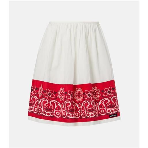 Miu Miu minigonna in popeline di cotone