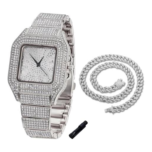 Orologio Uomo Religious Quadrante Gesù Rotondo Scintillante su