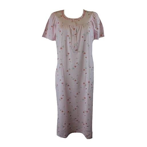 Camicia Da Notte In Spugna NORMANN Per Donna: Con Polsini E Stampa Effetto Cuore, Calda, Anche Taglie Forti, Lavabile A 60°