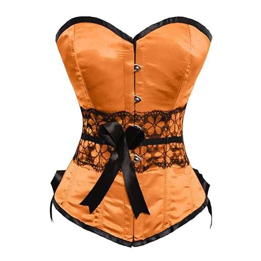 Corsetto Donna In Pizzo Nero - Bustier Sexy Push Up, Reggiseno Boned, Top Elegante