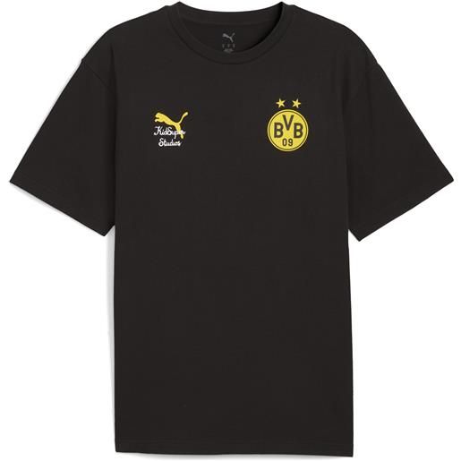 PUMA t-shirt con grafica kidsuper x borussia dortmund da uomo, accessori, nero, s
