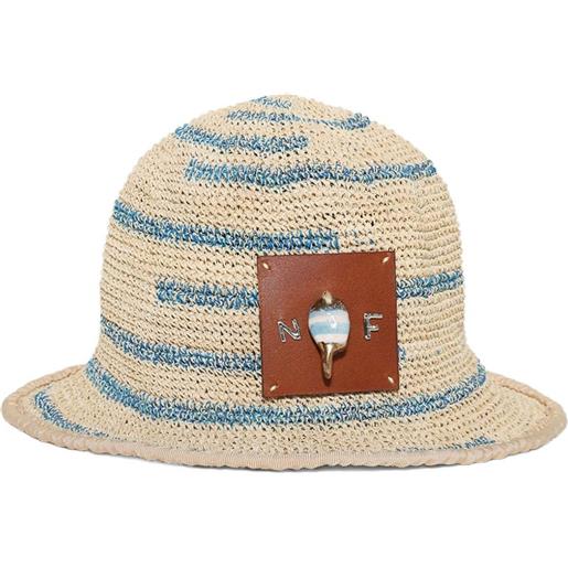 Nick Fouquet cappello a righe all'uncinetto - toni neutri