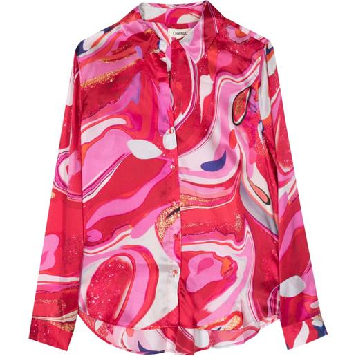 L'Agence camicia tyler con stampa - rosso