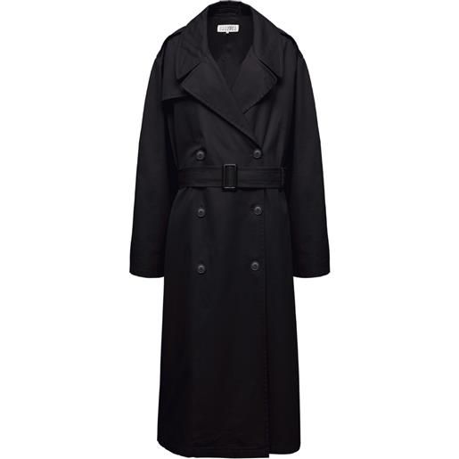 MM6 Maison Margiela impermeabile in cotone - nero