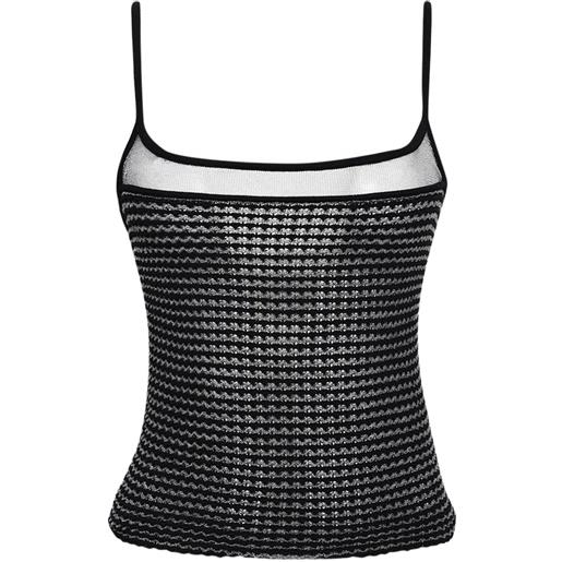 Roberta Einer canottiera all'uncinetto - nero