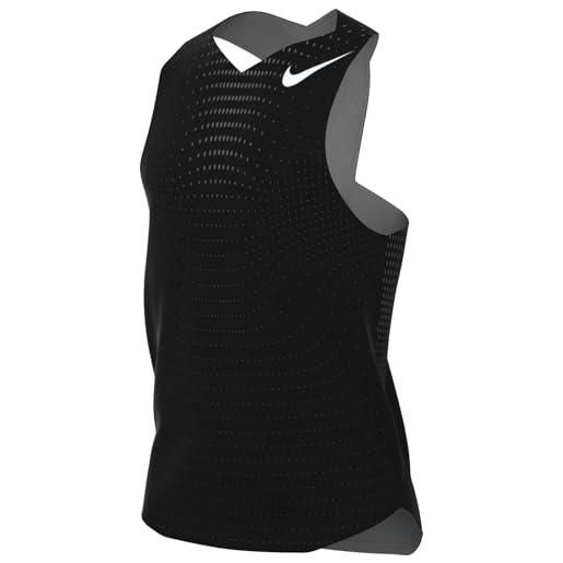 Nike canottiera da running dri-fit adv aeroswift - uomo, black/summit white, fn4231-010, s