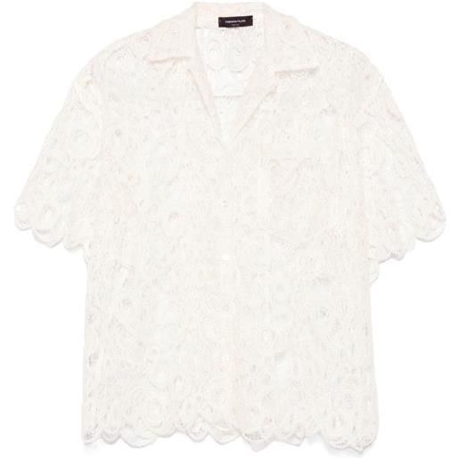 Fabiana Filippi camicia con orlo a smerlo - bianco