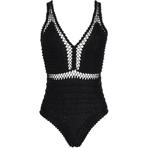 Amir Slama costume intero con scollo a v - nero