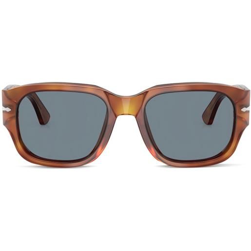 Persol occhiali da sole squadrati con effetto tartarugato - marrone