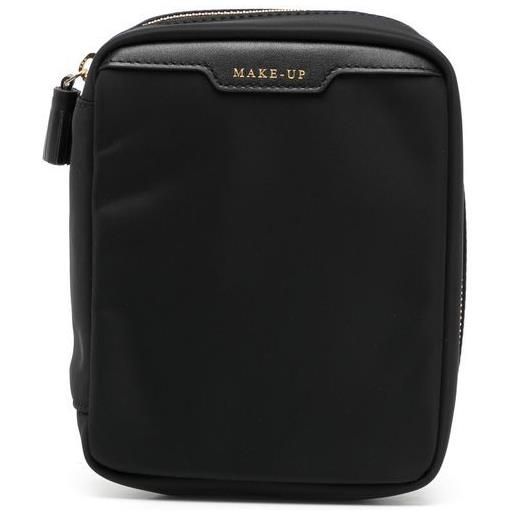 Anya Hindmarch trousse make up con zip - nero