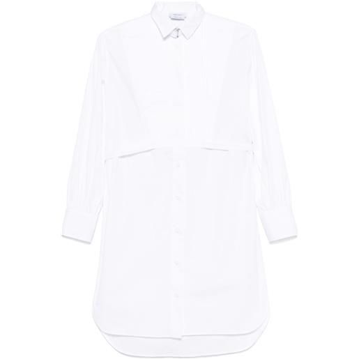 Alexander McQueen chemisier con pannelli plissettati - bianco
