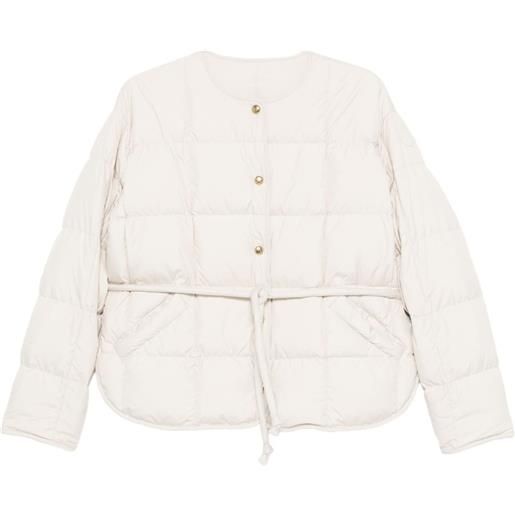 Moncler piumino con cintura - toni neutri