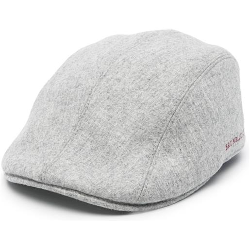 Brunello Cucinelli basco con ricamo - grigio