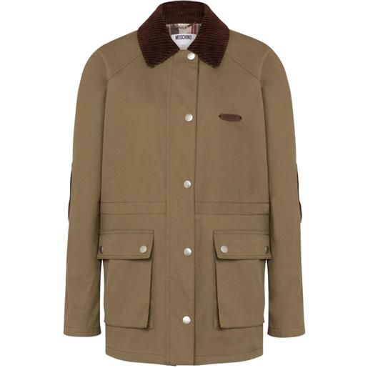 Moschino giacca utility con colletto a coste - verde