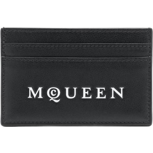 Alexander McQueen portacarte inciso - nero