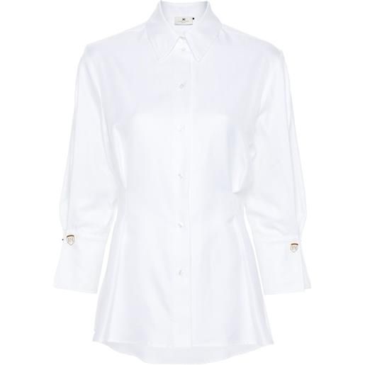 Elisabetta Franchi camicia con motivo chevron - bianco
