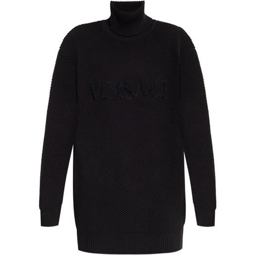 Versace maglione a collo alto - nero
