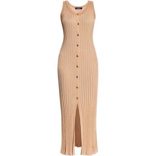 Versace abito midi a coste - toni neutri