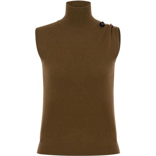 Alberta Ferretti canotta in cashmere - verde