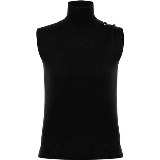 Alberta Ferretti canotta in cashmere - nero