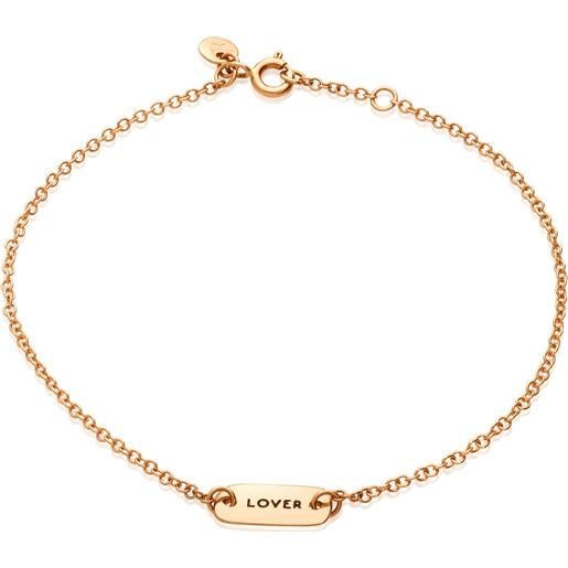 DODO bracciale tag "lover" in oro rosa
