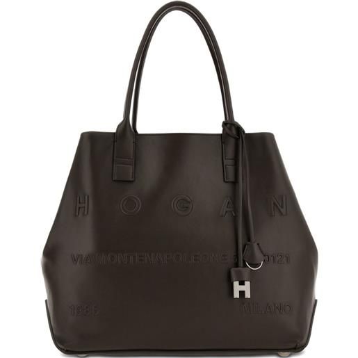 Hogan borsa tote address - marrone