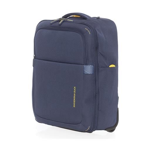 Valigia Trolley Mandarina Duck Cabin Exp P10FSV21, Blu Porcellana, Policarbonato Leggero Con 4 Ruote, Espandibile