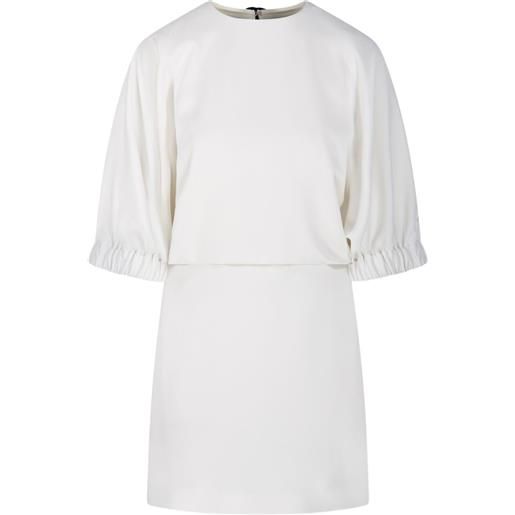 Max Mara abito corto rum con maniche a palloncino - bianco