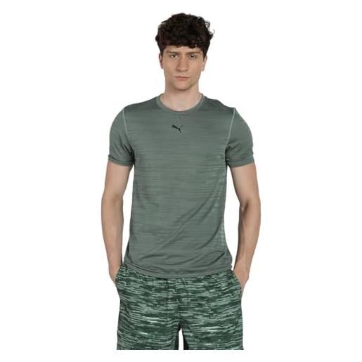 PUMA m tad tech seamless tee, magliette unisex - adulto, green moon, 