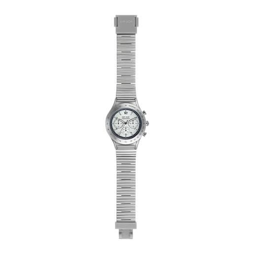 HIP HOP Orologio HWU0581 UOMO ALUMINIUM quadrante MONO-COLORE ARGENTO movimento SOLO TEMPO - 3 LANCETTE QUARZO e BRACCIALE ALLUMINIO BLU : Binda Italia