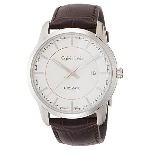Calvin Klein orologio analogico automatico uomo con cinturino in pelle k5s341g6