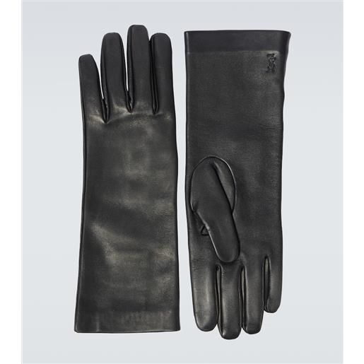Saint Laurent guanti cassandre in pelle