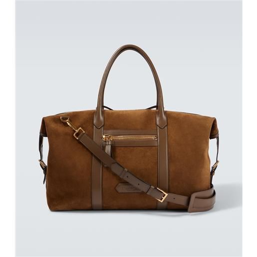 Tom Ford borsa da viaggio buckley in suede e pelle