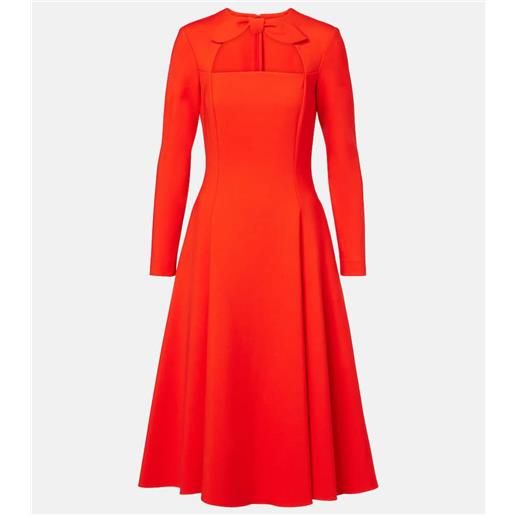 Oscar de la Renta abito midi in misto lana con cut-out