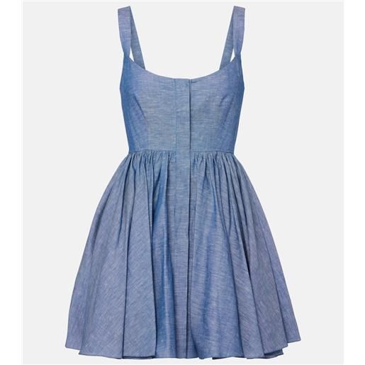 Alaia alaã¯a abito corto in chambray