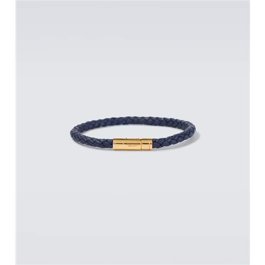 Tom Ford bracciale in pelle con logo