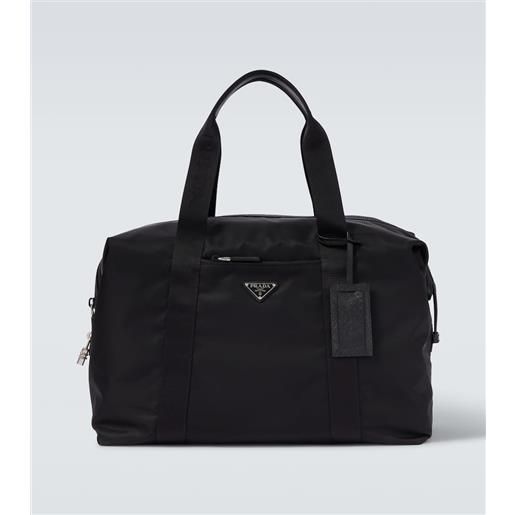 Prada borsa da viaggio in re-nylon con pelle