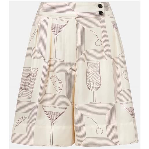 Loro Piana bermuda dorin in twill di seta con stampa